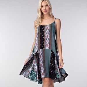 🆕 Jaxton Paisley Boho Patchwork Dress! 🆕